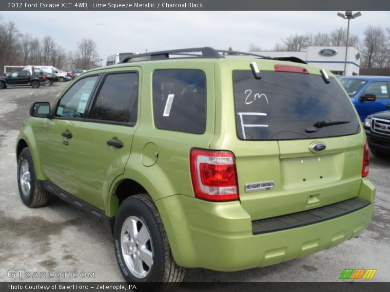 Lime Squeeze Metallic / Charcoal Black 2012 Ford Escape XLT 4WD