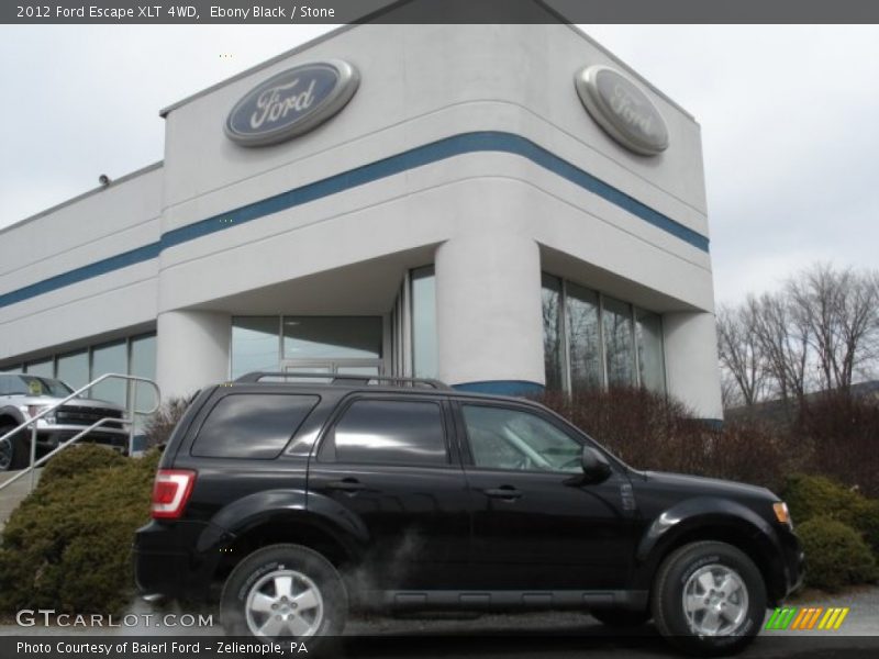 Ebony Black / Stone 2012 Ford Escape XLT 4WD