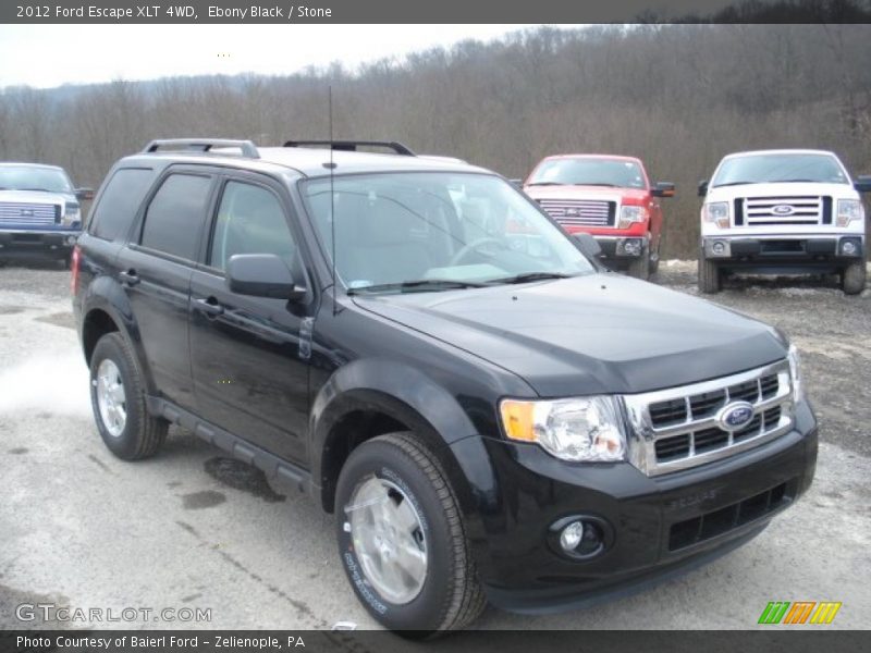 Ebony Black / Stone 2012 Ford Escape XLT 4WD