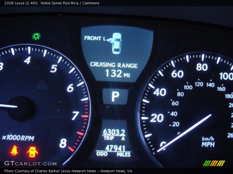 Noble Spinel Red Mica / Cashmere 2008 Lexus LS 460
