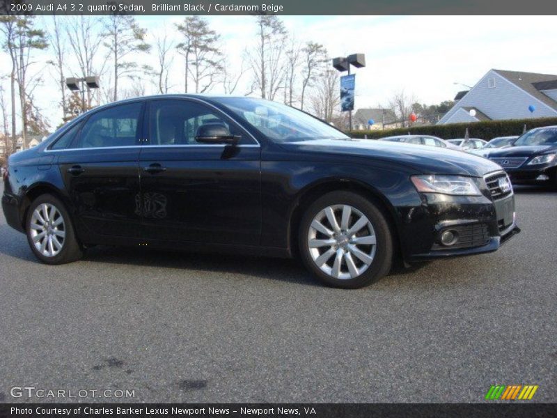 Brilliant Black / Cardamom Beige 2009 Audi A4 3.2 quattro Sedan