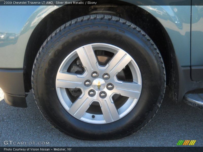 Silver Moss Metallic / Ebony 2009 Chevrolet Traverse LT AWD