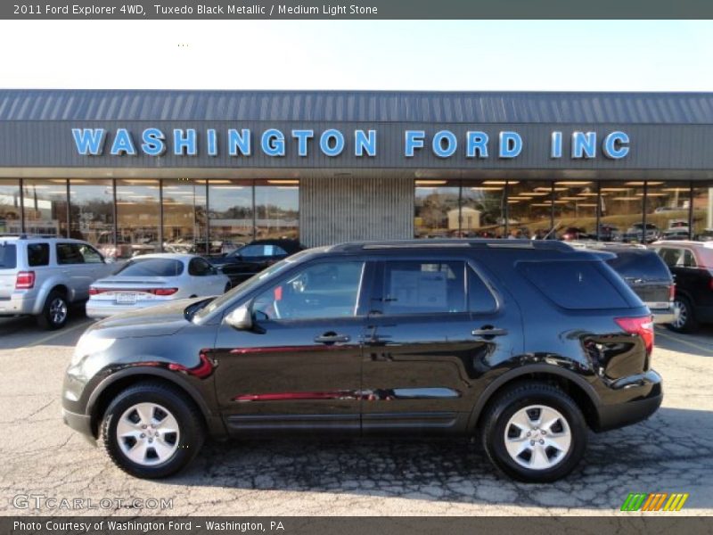 Tuxedo Black Metallic / Medium Light Stone 2011 Ford Explorer 4WD