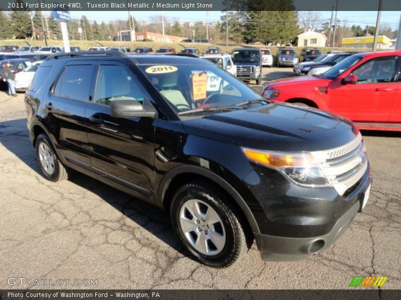 Tuxedo Black Metallic / Medium Light Stone 2011 Ford Explorer 4WD