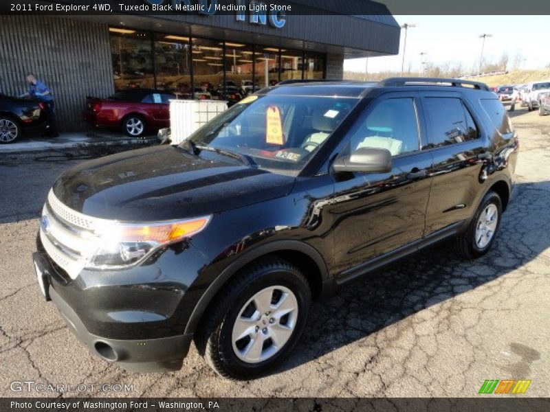 Tuxedo Black Metallic / Medium Light Stone 2011 Ford Explorer 4WD