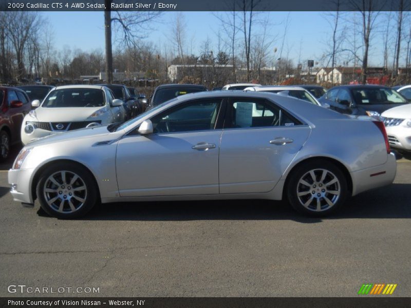 Radiant Silver / Ebony 2009 Cadillac CTS 4 AWD Sedan