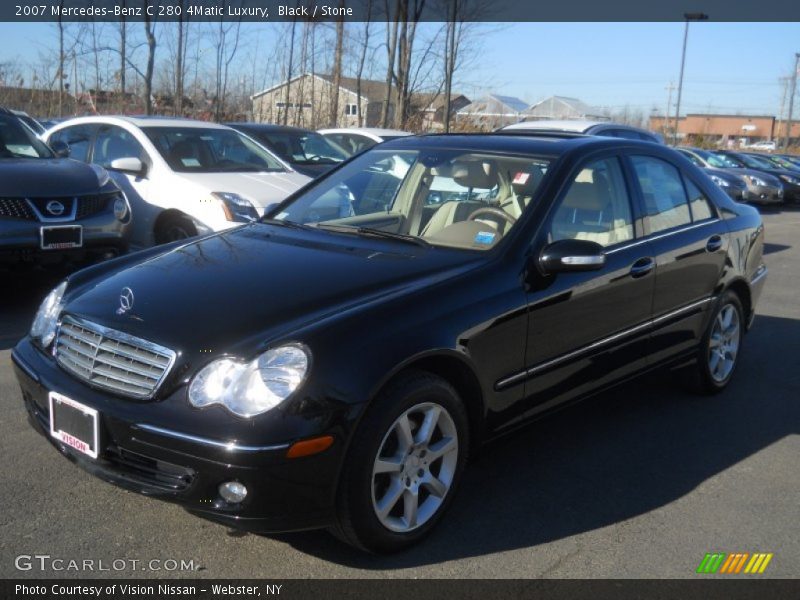 Black / Stone 2007 Mercedes-Benz C 280 4Matic Luxury