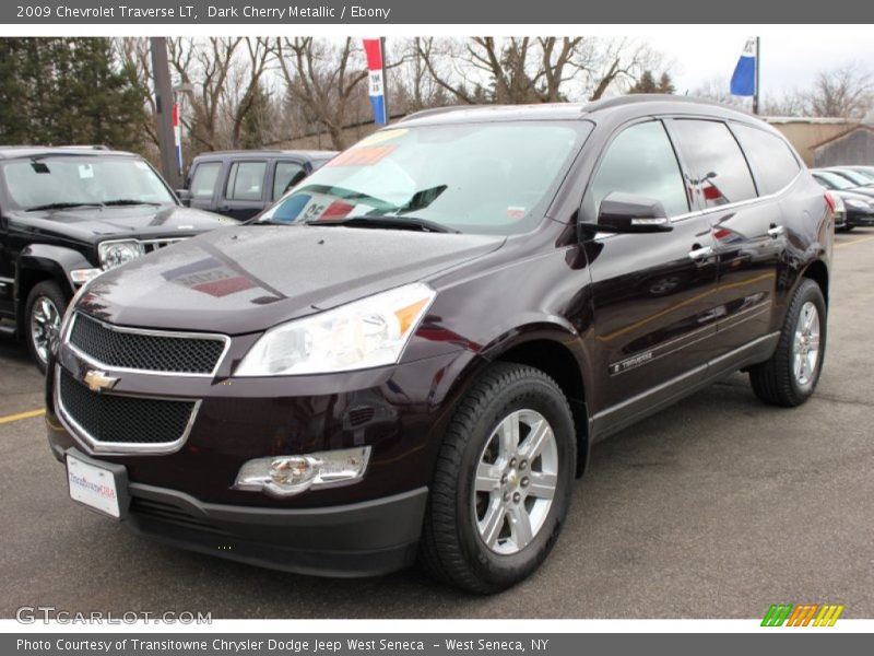 Dark Cherry Metallic / Ebony 2009 Chevrolet Traverse LT