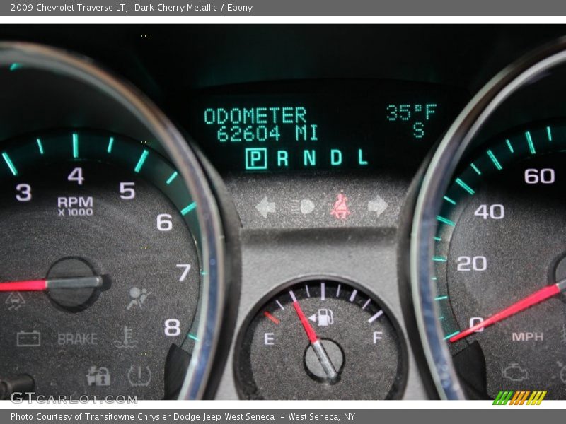 Dark Cherry Metallic / Ebony 2009 Chevrolet Traverse LT