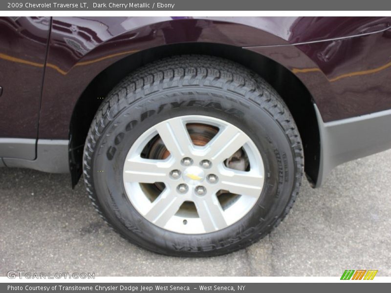 Dark Cherry Metallic / Ebony 2009 Chevrolet Traverse LT