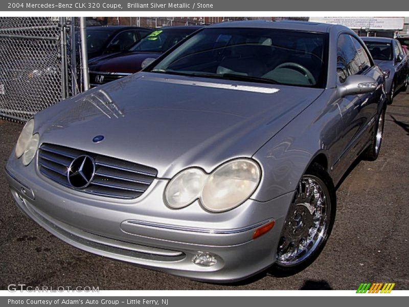 Brilliant Silver Metallic / Stone 2004 Mercedes-Benz CLK 320 Coupe
