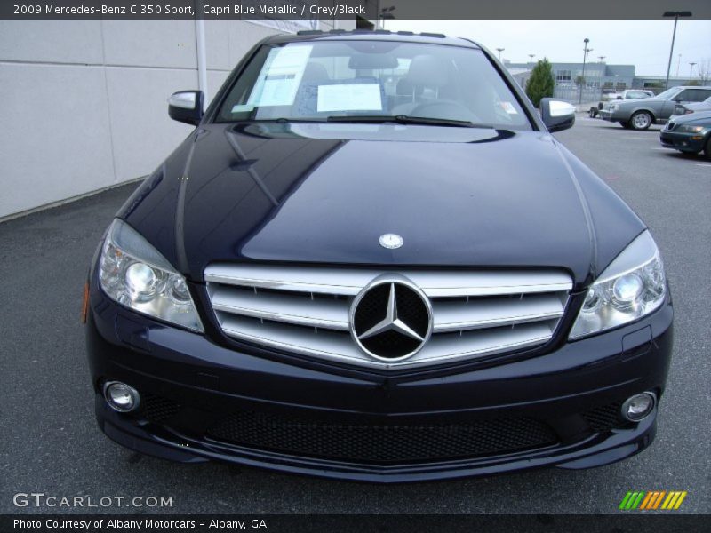 Capri Blue Metallic / Grey/Black 2009 Mercedes-Benz C 350 Sport