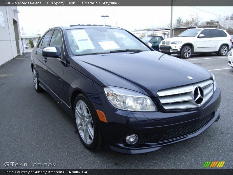 Capri Blue Metallic / Grey/Black 2009 Mercedes-Benz C 350 Sport