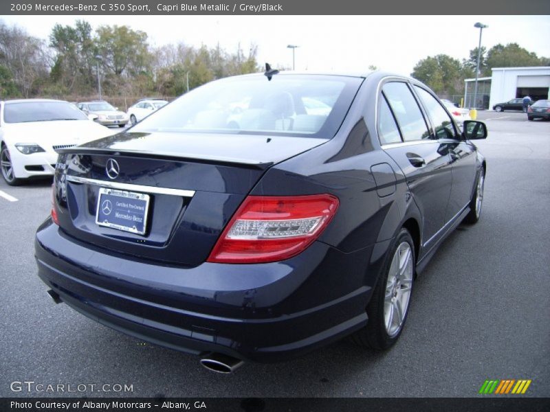 Capri Blue Metallic / Grey/Black 2009 Mercedes-Benz C 350 Sport