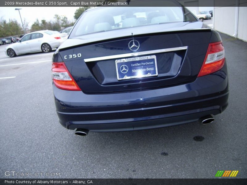 Capri Blue Metallic / Grey/Black 2009 Mercedes-Benz C 350 Sport