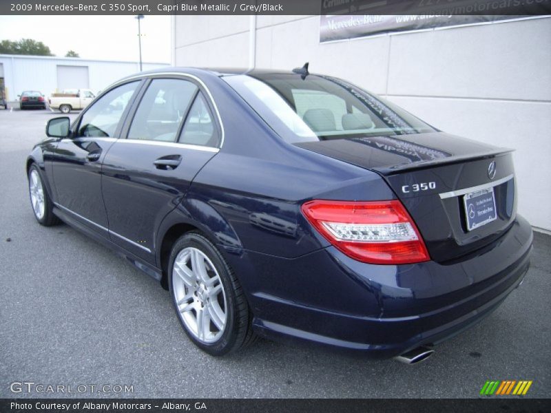 Capri Blue Metallic / Grey/Black 2009 Mercedes-Benz C 350 Sport