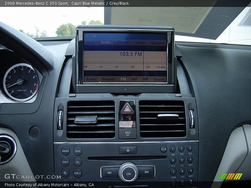 Capri Blue Metallic / Grey/Black 2009 Mercedes-Benz C 350 Sport