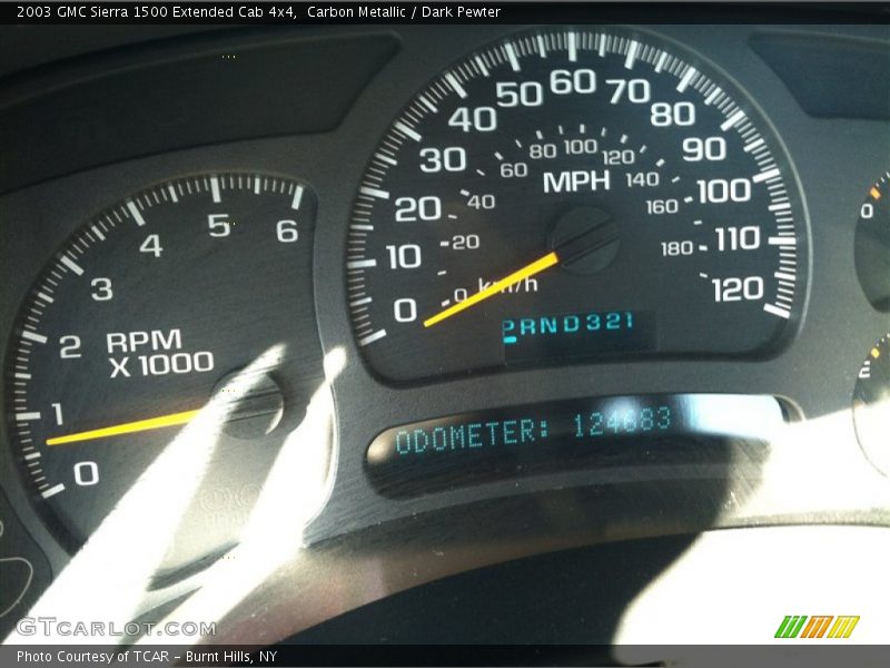 Carbon Metallic / Dark Pewter 2003 GMC Sierra 1500 Extended Cab 4x4