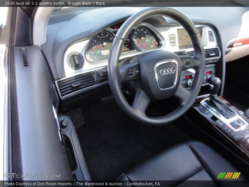Brilliant Black / Black 2008 Audi A6 3.2 quattro Sedan