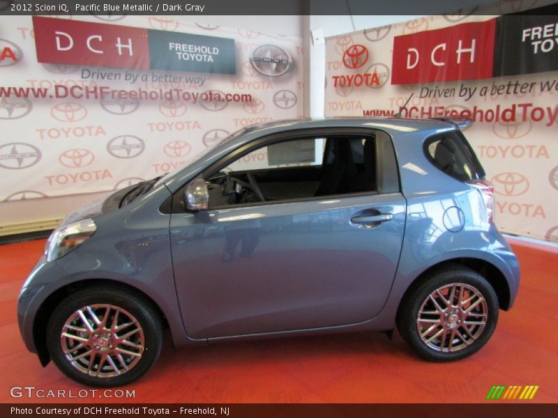 Pacific Blue Metallic / Dark Gray 2012 Scion iQ