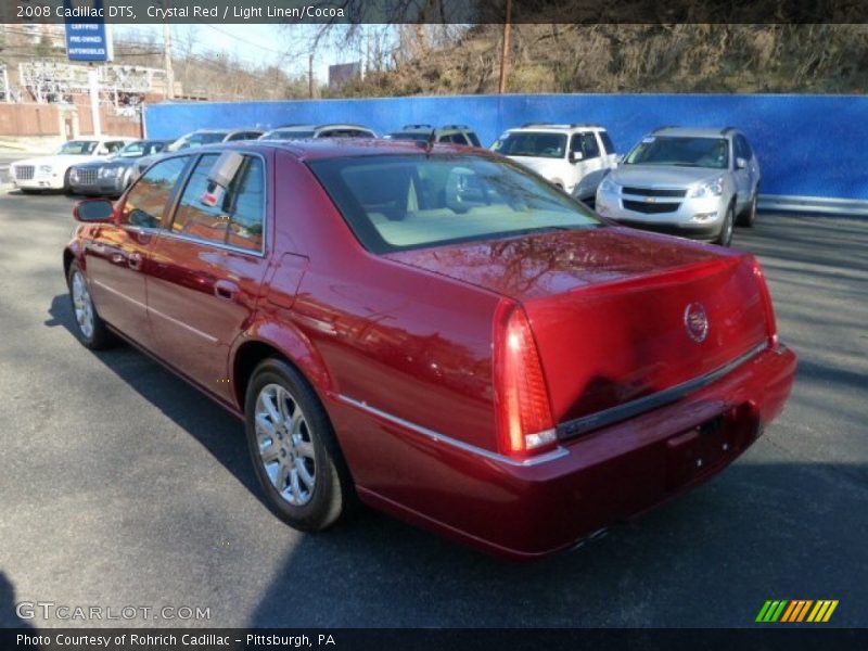 Crystal Red / Light Linen/Cocoa 2008 Cadillac DTS