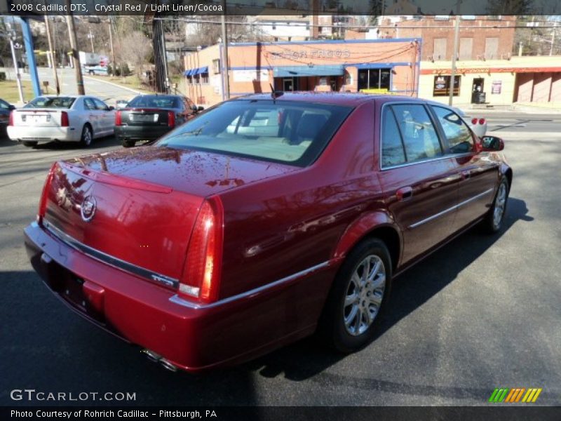 Crystal Red / Light Linen/Cocoa 2008 Cadillac DTS