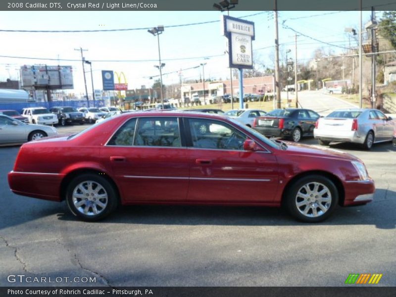 Crystal Red / Light Linen/Cocoa 2008 Cadillac DTS