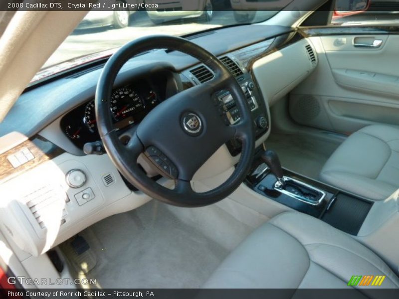 Crystal Red / Light Linen/Cocoa 2008 Cadillac DTS