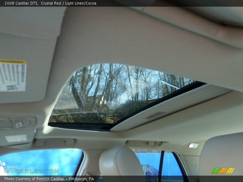 Crystal Red / Light Linen/Cocoa 2008 Cadillac DTS