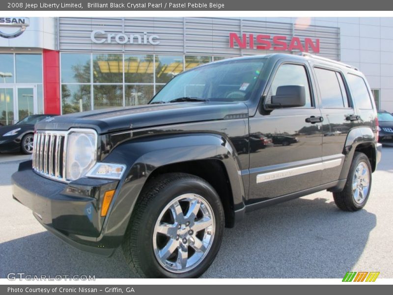 Brilliant Black Crystal Pearl / Pastel Pebble Beige 2008 Jeep Liberty Limited