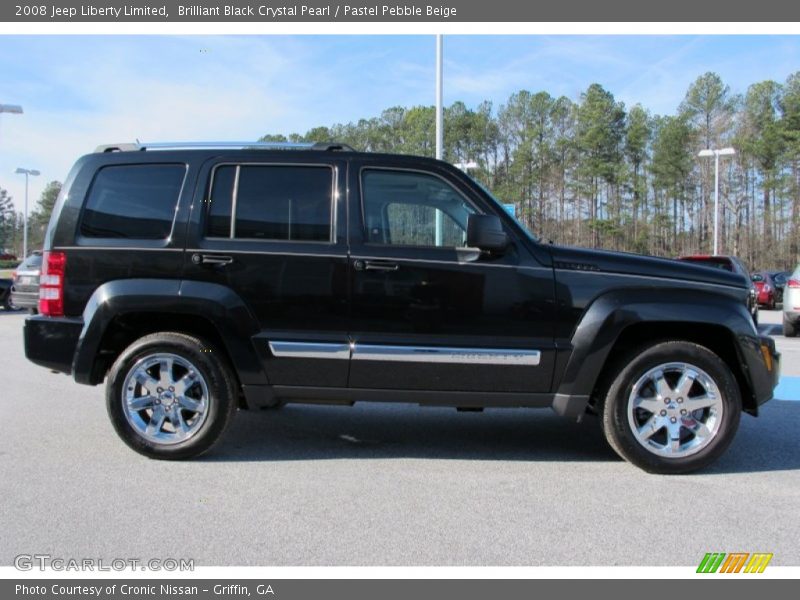 Brilliant Black Crystal Pearl / Pastel Pebble Beige 2008 Jeep Liberty Limited