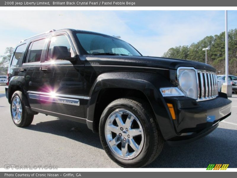 Brilliant Black Crystal Pearl / Pastel Pebble Beige 2008 Jeep Liberty Limited