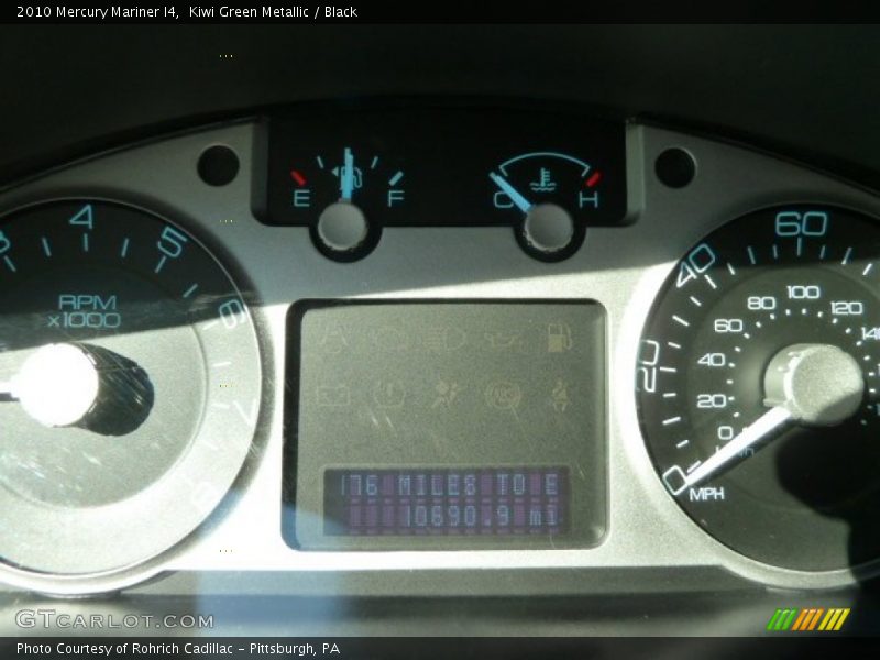 Kiwi Green Metallic / Black 2010 Mercury Mariner I4