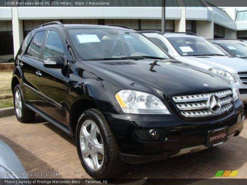 Black / Macadamia 2008 Mercedes-Benz ML 350 4Matic