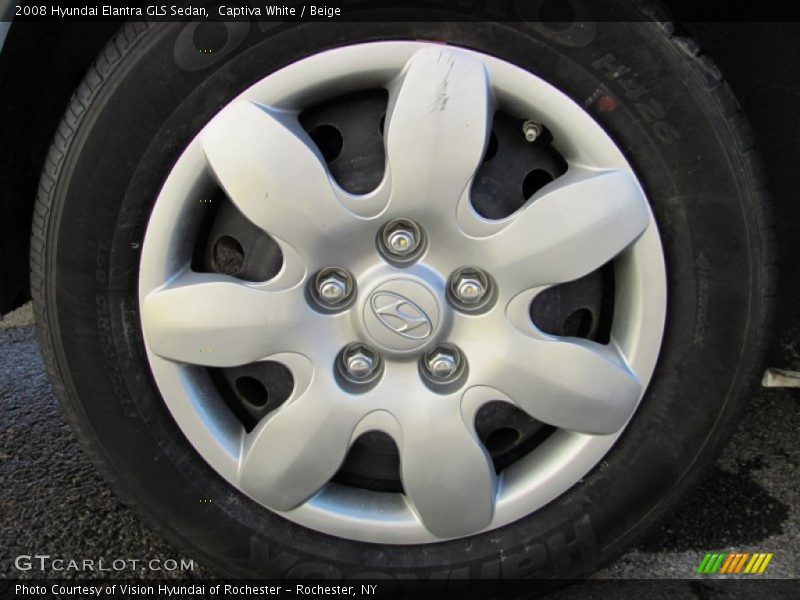 Captiva White / Beige 2008 Hyundai Elantra GLS Sedan