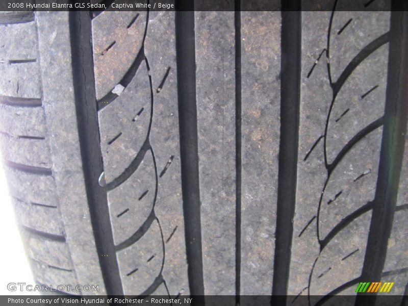 Captiva White / Beige 2008 Hyundai Elantra GLS Sedan