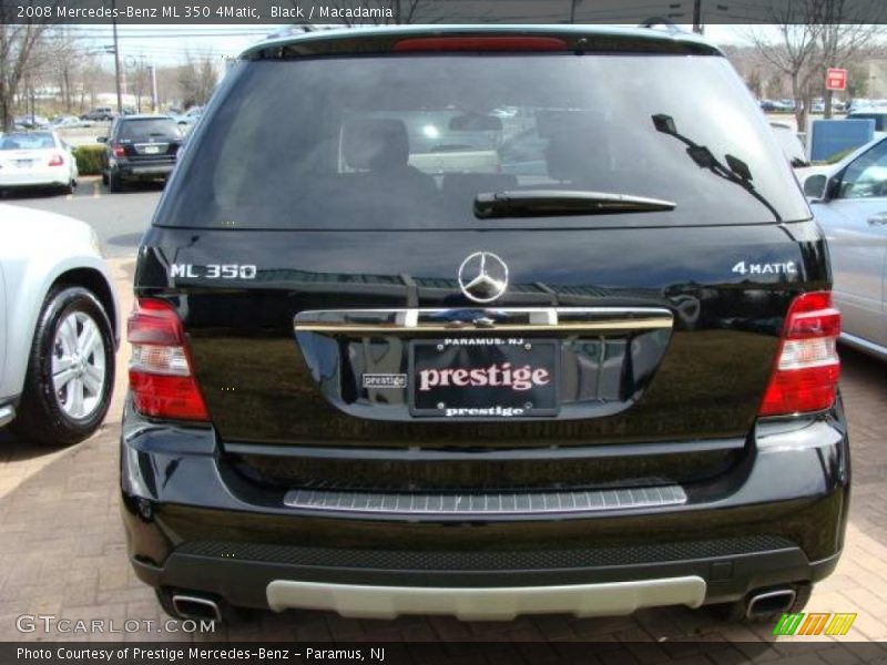 Black / Macadamia 2008 Mercedes-Benz ML 350 4Matic