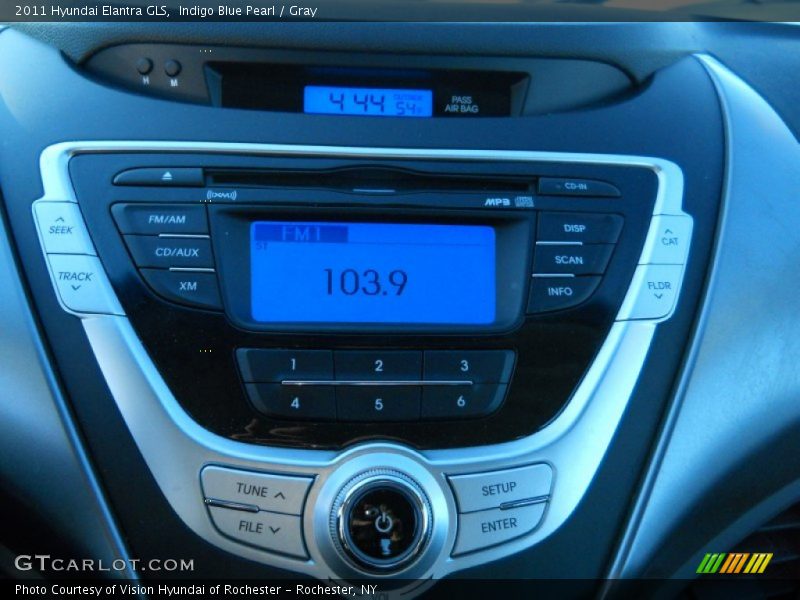 Indigo Blue Pearl / Gray 2011 Hyundai Elantra GLS