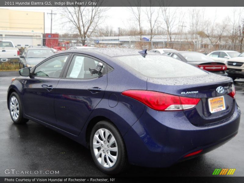 Indigo Blue Pearl / Gray 2011 Hyundai Elantra GLS