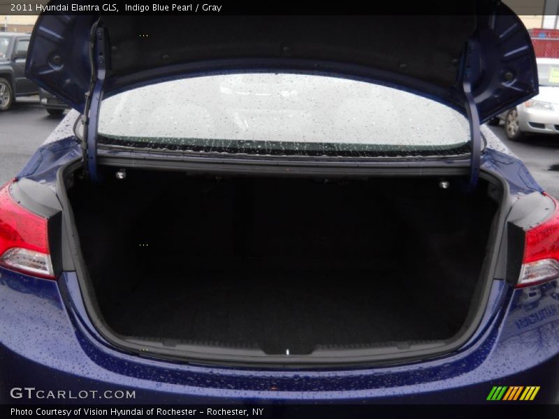 Indigo Blue Pearl / Gray 2011 Hyundai Elantra GLS