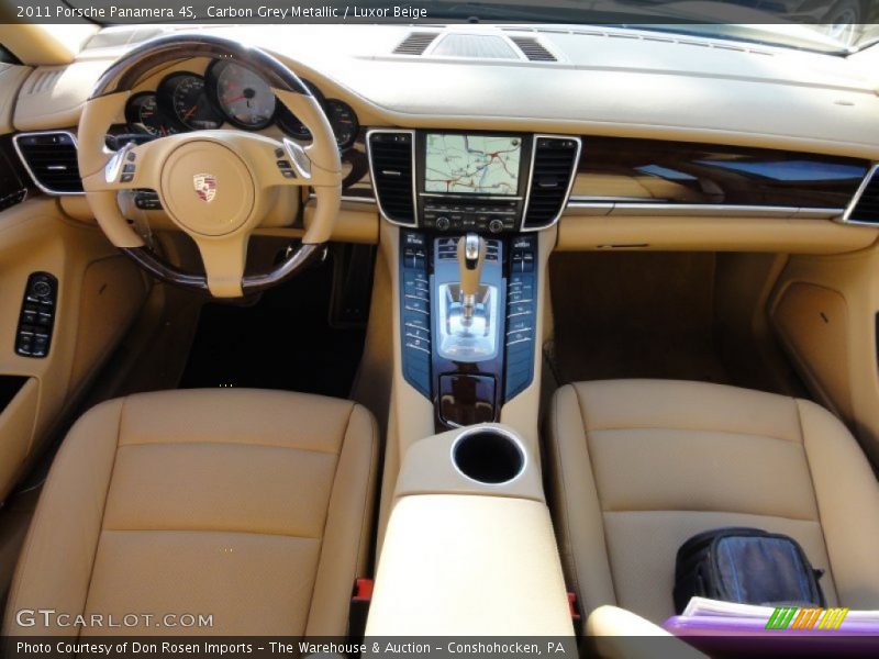 Carbon Grey Metallic / Luxor Beige 2011 Porsche Panamera 4S