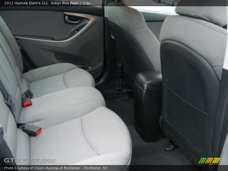 Indigo Blue Pearl / Gray 2011 Hyundai Elantra GLS