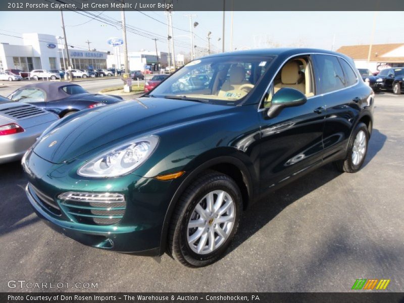 Jet Green Metallic / Luxor Beige 2012 Porsche Cayenne