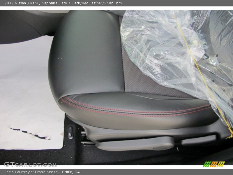 Sapphire Black / Black/Red Leather/Silver Trim 2012 Nissan Juke SL