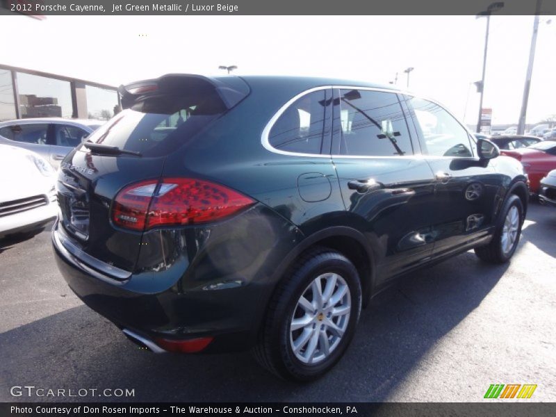 Jet Green Metallic / Luxor Beige 2012 Porsche Cayenne