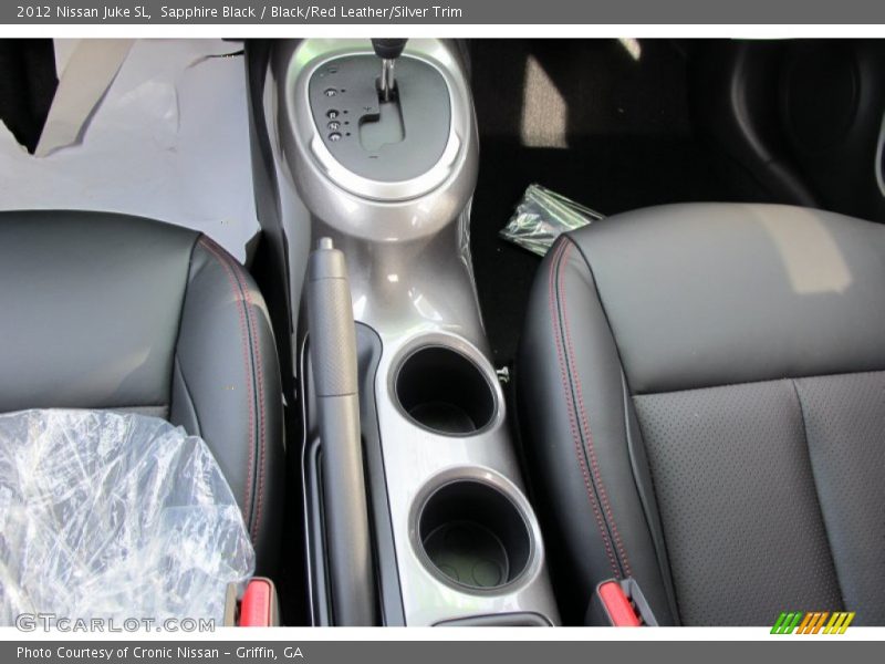 Sapphire Black / Black/Red Leather/Silver Trim 2012 Nissan Juke SL