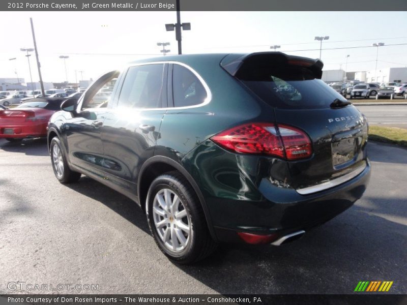 Jet Green Metallic / Luxor Beige 2012 Porsche Cayenne