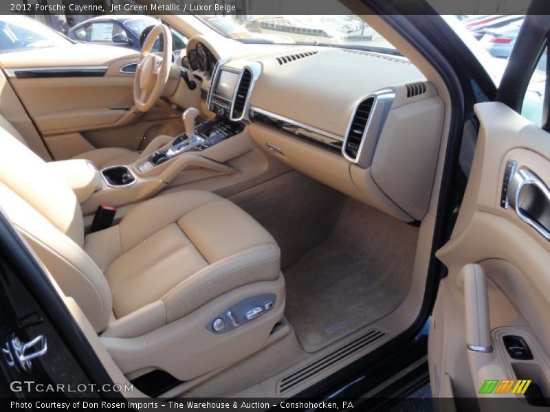 Jet Green Metallic / Luxor Beige 2012 Porsche Cayenne
