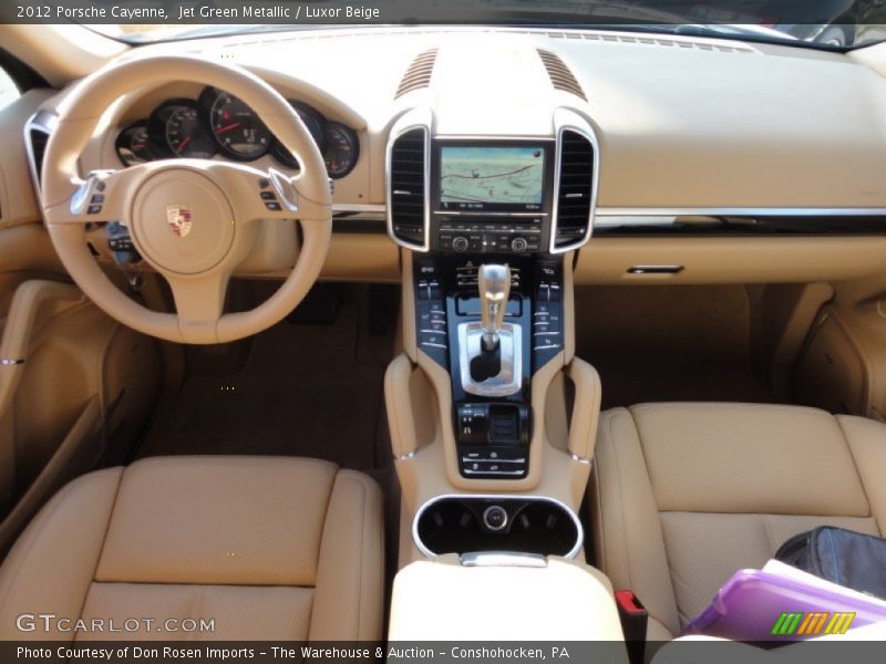 Jet Green Metallic / Luxor Beige 2012 Porsche Cayenne