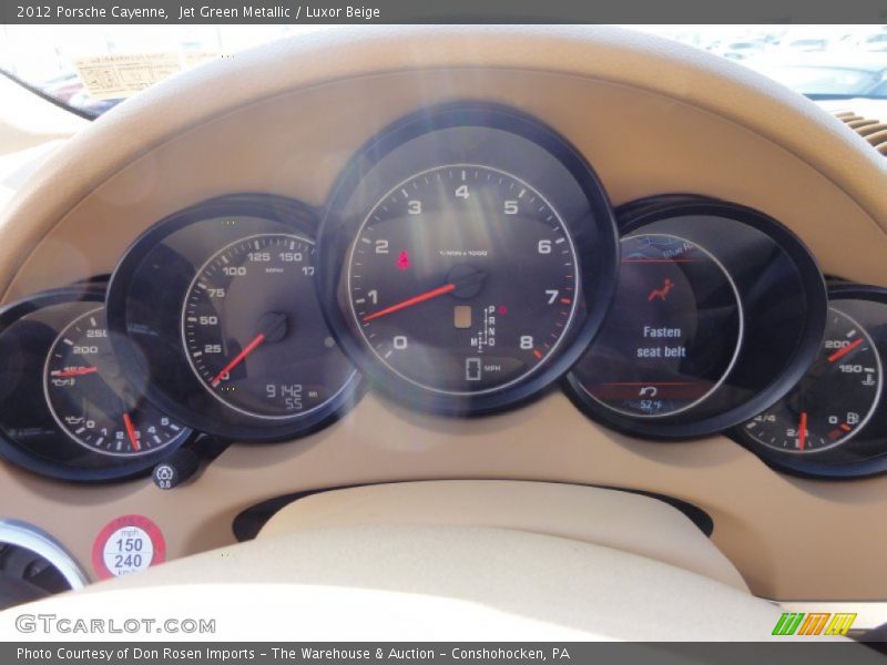 Jet Green Metallic / Luxor Beige 2012 Porsche Cayenne